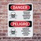 Signmission Pesticide Storage Hazardous Bilingual Danger Sign, Plastic, 7in W x 10in L, 2PK OS-2PACK-DS-P-710-VS-1527 - alternate 7